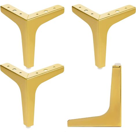 Pieds de meubles triangulaires modernes en métal à monter soi-même : pieds de table en acier, adaptés aux tables basses, tables à manger, armoires, tables de chevet, chaises, penderies et canapés, lo