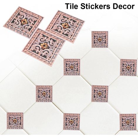 10 selbstklebende PVC-Fliesen-Boden- und Wandaufkleber, 3D-Aufkleber, Heimdekoration, 12 cm x 12 cm 3 (1/5)