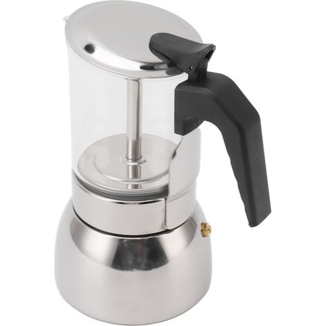 Cafetière à double valve, en acier inoxydable, résistante aux hautes températures, multifonctionnelle et portable, idéale pour les cafés à domicile, 300 ml (1/5)