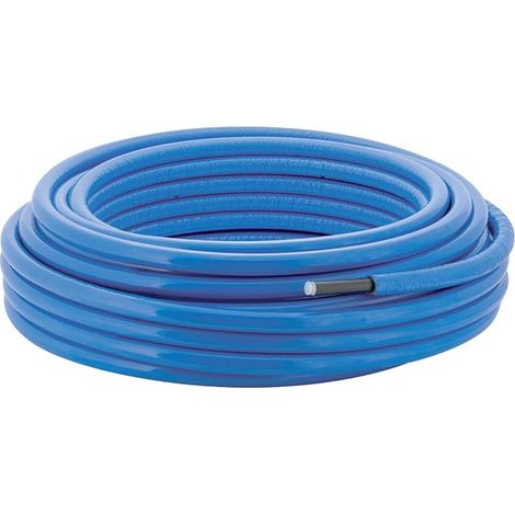 Geberit Mepla Systemrohr ML, rund vorgedämmt, Rollenware d 26mm, Dämmung 6mm, Länge 25m, Blau (1/5)