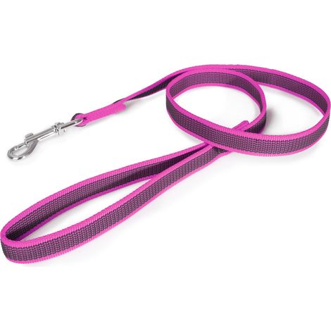 Julius-K9 Color & Gray Super Presa Guinzaglio Con Manico, 20 mm x 1 m, Rosa (1/4)