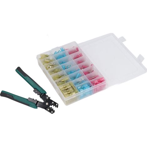 Aderendhülsen-Crimpwerkzeug-Set, isolierte elektrische Drahtverbinder, selbsteinstellende Ratschen-Crimpzange für AWG 22–10 (1/5)