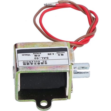 Électroaimant à solénoïde BERM à traction, force d'aspiration de 4,9 N, course de 10 mm, SAL-03, 220 V CA