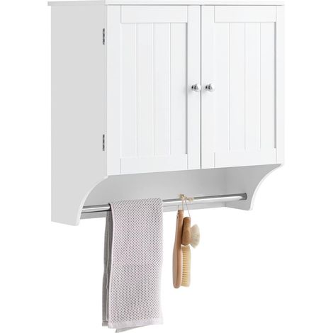 SoBuy Wall Cabinet with Hanging Rail,BZR84-W