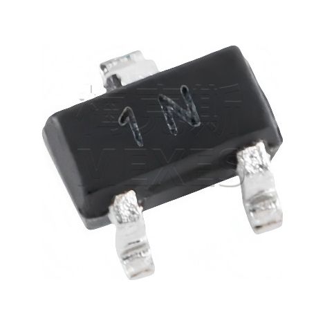 Changdian/Changjing MMBT3904T, screen printed 1N, SOT-523 package, surface mount transistor chip, electronic component, 5 units shipped.