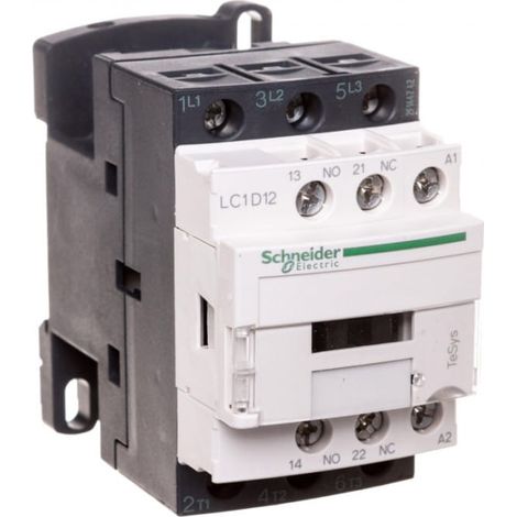 TESYS D - 3-POLIGER SCHÜTZ, AC3 - 12A, MOTORKONTAKTE. NO+ NC, SPULE 400 V AC 50/60 Hz, SCHRAUBANSCHLÜSSE