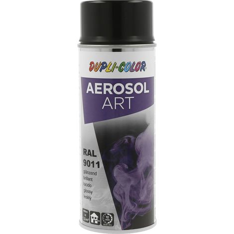 Dupli Color Aerosol Art Lackspray Graffiti Dose - wetterfest, lichtecht und UV-beständig - Graffiti-Spray 400ml, graphitschwarz glänzend RAL 9011