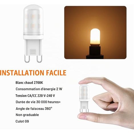 G9 LED Bulbs G9 Halogen Bulb Warm White AC G9 LED Bulb Angle (1/3)