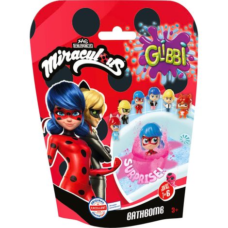 Simba Glibbi Miraculous Surprise - Bomba da Bagno in 1 di 4 Colori, con Sorpresa, 100 g, dai 3 Anni in su (1/5)