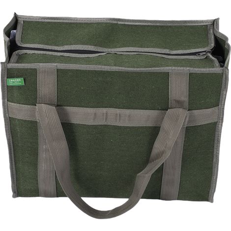 Sac à outils en toile de grande capacité, sac de rangement portable avec fermeture éclair, organisateur polyvalent pour électricien, charpentier, plomberie et jardinage (1/5)