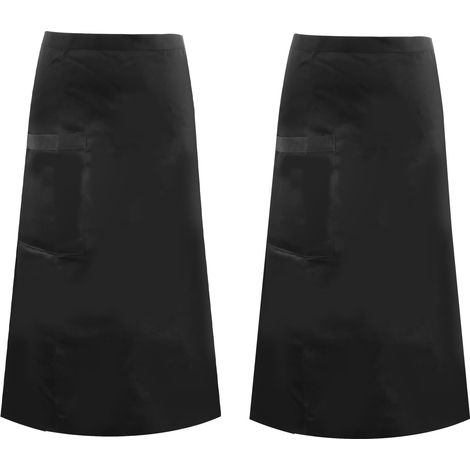 2 Pièces Tablier Serveur, Tablier Long Serveur, Tabliers avec Poche, Tabliers de Chef Restaurant Cuisine Cuisiniers Barista (1/5)