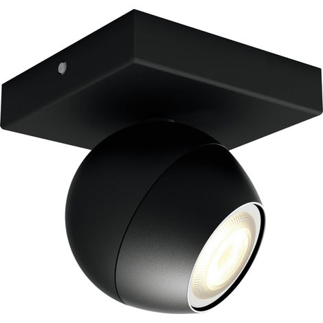 Philips Hue White Ambiance BUCKRAM Spot 1x5.5W - Noir (Télécommande incluse), compatible Bluetooth, fonctionne avec Alexa, Google Assistant et Apple Homekit (1/5)