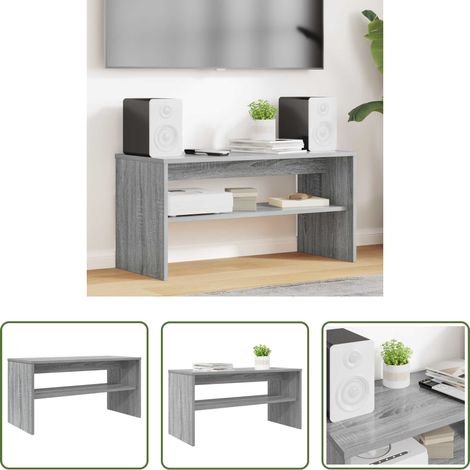 vidaXL Meuble tv bas - Meuble TV Gris Sonoma 80 x 35 x 40 cm Bois d'ingénierie (1/5)