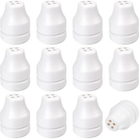 12er-Pack Kunststoff-Quasten für Jalousienknöpfe, Ersatz-Quastenbefestigungen, geeignet für Gardinen, Kordelzug-Dekoration, Weiß (1/5)