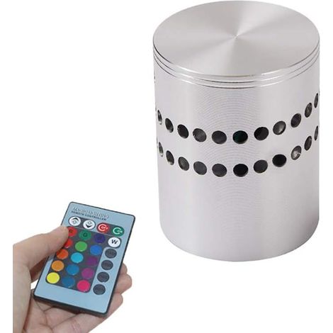 Applique Murale Interieur LED Effet Moderne 3W en Aluminium Lampe de Mur Decorative Pour Chambre Enfant Couloir Htel Restaurant Cuisine Salle à Manger(RGB)