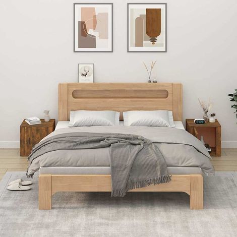 vidaXL Mesitas de noche 2 unidades color roble ahumado 50x39x47 cm (1/5)