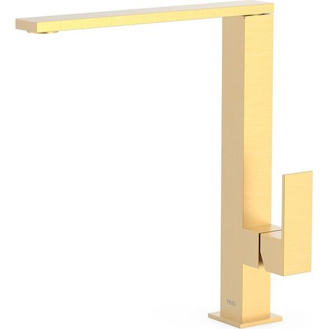 Mitigeur évier Or Mat avec bec 34x10 mm CUADRO COLORS - TRES 006486OM (1/2)