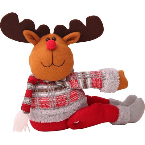 Weihnachtliche Plüsch-Gardinenclips, Weihnachtsmann, Schneemann, Rentier, zum Einwickeln von Gardinen, weihnachtliche Heimdekorationsgardinen