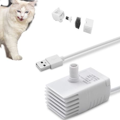 Pompe de remplacement pour fontaine à chat, fontaine à chat USB ultra-silencieuse, réglable et submersible (1/4)