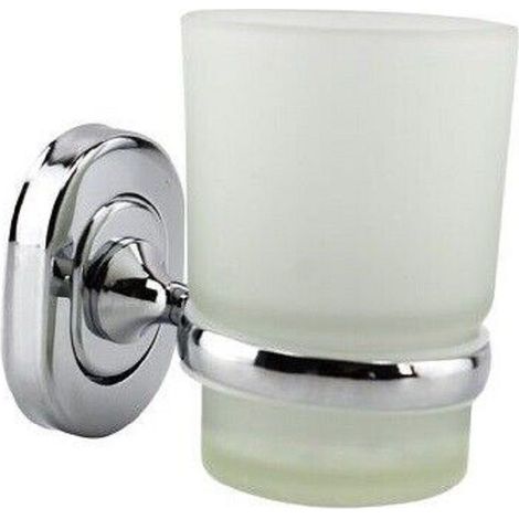 Porte-bracelets Dentiste Avec Verres De Verre Satiné Sur Le Mur Salle De Bain 69182 (1/2)