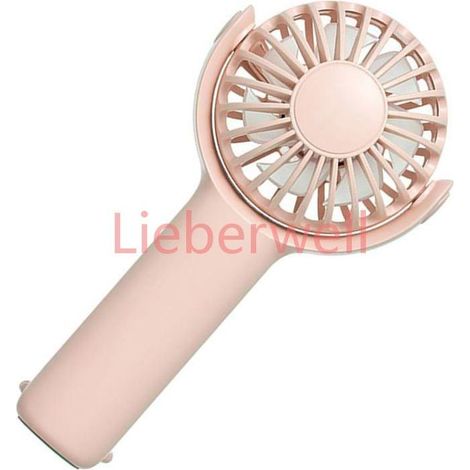 3-in-1 with Portable Handheld Fan 4800mAh Power Bank and Flashlight, 3 Wind Speeds, Up to 46 Hours Runtime, Compact Mini Fan for Office, Travel, Camping and Pram (1/5)