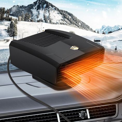 Chauffage de Voiture 12V 180W Chauffage Voiture Allume Cigare, 2 en 1 Chauffage et Ventilateur Voiture, Chauffage Portable Voiture Desembueur Dégivreur pare brise Auto avec Base Rotative à 360 (1/5)