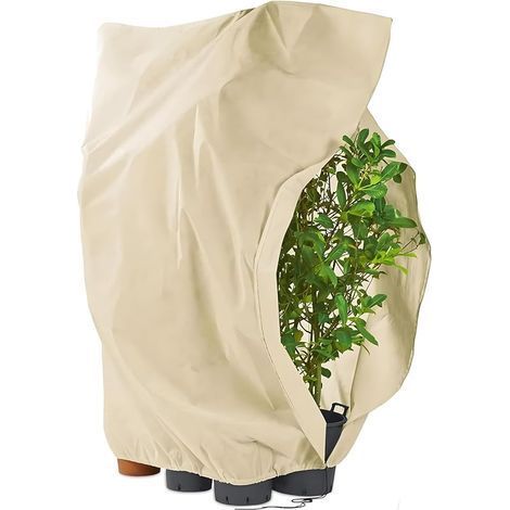 120x180cm Voile Hivernage Plante Exterieur 80g/m², Housse Hivernage Plante, avec Fermeture éclair et Cordon de Serrage, Housse d'hivernage Plante Réutilisable (120x180cm, 1 pièces) (1/5)