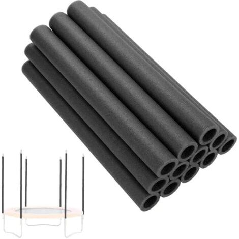 Lot de 12 housses de protection pour barres de trampoline - 40 cm - Noir (1/2)
