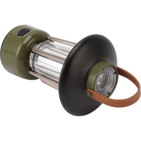 Lanterne de camping - 3 modes d'éclairage - Plusieurs options d'alimentation - Lampe LED portable verte pour jardin et cheminée d'extérieur (1/5)
