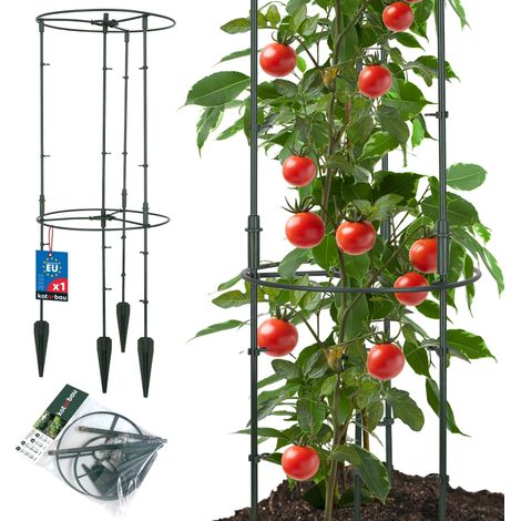 KOTARBAU® Tuteur Tomate, Treillis Plante Grimpante Exterieur ⌀ 35 x 80 cm, Treillis de Jardin, Tuteur Plante, Support Tomates Potager,Tuteur Potager, PVC, Vert, Carré (1/5)