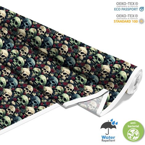 TESSUTI DECORATIVI PER ESTERNI OXFORD - Motivo Teschio I DX4528 (1/5)
