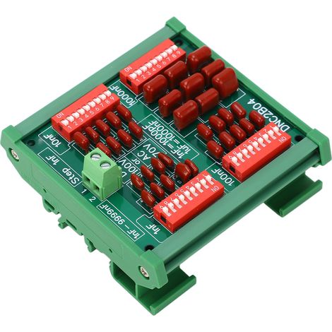Condensateur réglable 4 chiffres 1nF, film polypropylène 100V DC 70V AC, module DNC2B04 pour rail DIN (1/5)