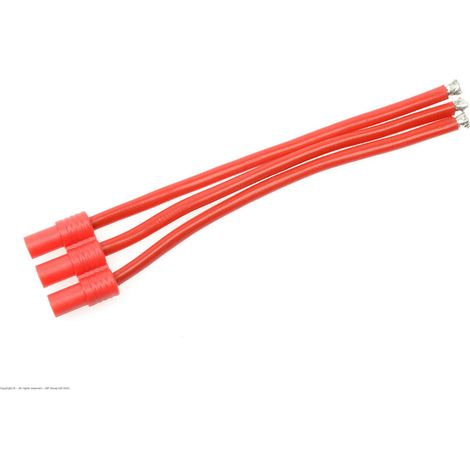 Revtec - Connector w/ Lead - 3.5mm - Gold Plated (3pins) - Male Plug - 14AWG Silicone Wire - 10cm - 1 pc