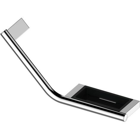 Barre d'appui PLAN 135Gr, gauche chromé noir-gris KEUCO