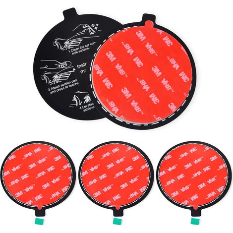 78mm Adhesive Dashboard Pad Mounting Disc, 3.1 Universal Suction Cup Mounting Disc for Suction Cup Walkie Talkie Holder GPS Phone Adhesive (5 Pieces) (1/5)