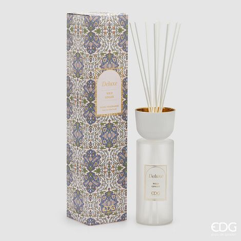 EDG Enzo De Gasperi Profumatore Bottiglia Deluxe 1.200 Ml H 30 Cm D 11 Cm Wild Ginger Scatola Regalo