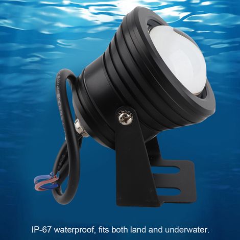 Lumières Sous-Marines RGB 10W 9 LED 5730 12V Coque Noire (1/5)