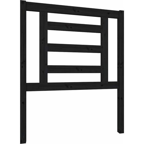 Maison Exclusive - Cabecero de cama madera maciza de pino negro 8 (1/5)