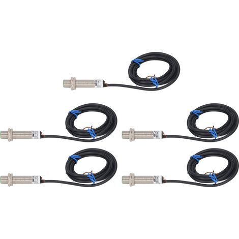Capteur de proximité inductif PNP non intégré M12 x 1 (5 pièces), étanche IP65, 6-30 V CC. (1/5)