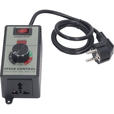 Régulateur de Vitesse, Régulateur D'affichage Numérique électronique, Adapté Pour Perceuse à Main/polisseuse/ventilateur, Commutateur de Contrôle de Vitesse En Continu AC220-240V 4000W(126.55.5c (1/5)