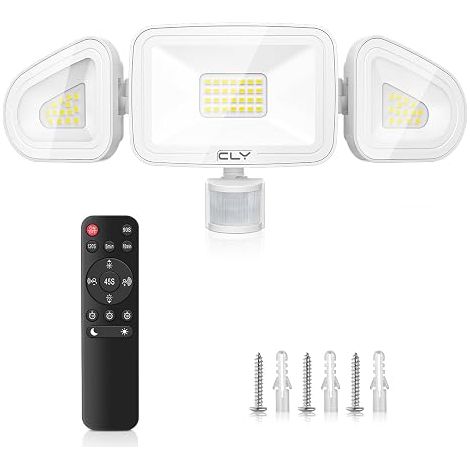 Outdoor Led Floodlight Motion Detector and Remote Control Outdoor Lighting with Detector 3600LM Outdoor Led Spot Light with Detector Cool White 6500K Waterproof IP66 for Garage (1/5)