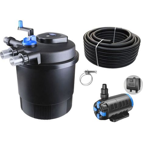 Druckteichfilter Set CPF 20000 regelbare Eco Pumpe 10m Schlauch Nr.39