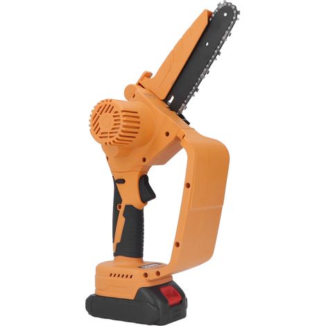 Mini-Kettensäge, kabellos, wiederaufladbar, tragbar, mit Akku für Garten und Obstplantage, EU-Stecker 100–240 V (1/5)