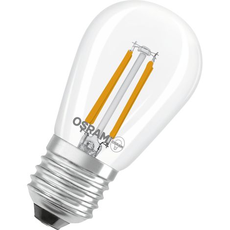 OSRAM Lampe LED  Superstar Edison ST45 Filament dimmable, 2700 K blanc chaud, 3,4 W, E27, transparente, 470 lm, pour luminaires décoratifs, look vintage, 15 000 h