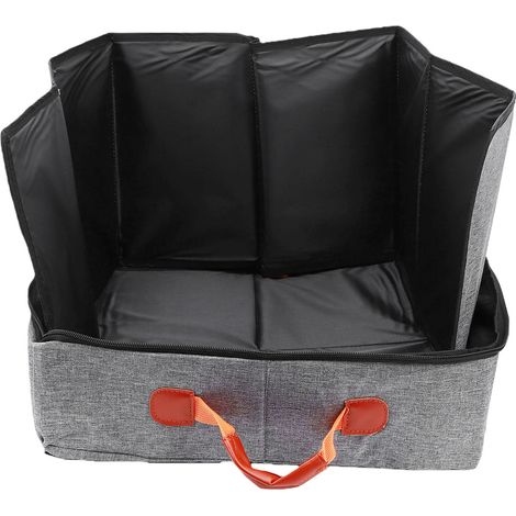 Bac à litière de voyage multifonctionnel, étanche, pliable et portable avec couvercle (1/5)