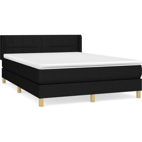 Maison Exclusive - Giroletto a Molle con Materasso Nero 140x190 cm in Tessuto (1/5)
