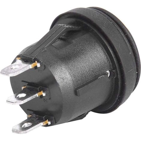 Interruttore a bilanciere rotondo Jeffergarden, 5 pezzi, 3 pin, pulsante a bilanciere on/off a 3 pin, interruttore a bilanciere impermeabile, interruttore a bilanciere a pulsante per auto, furgone (1/5)