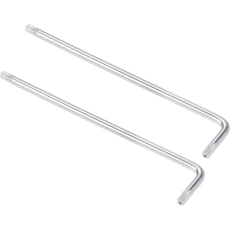 2 Pcs T20 Inviolable Torx étoile Clé 4.5 pouce Long Bras (1/5)