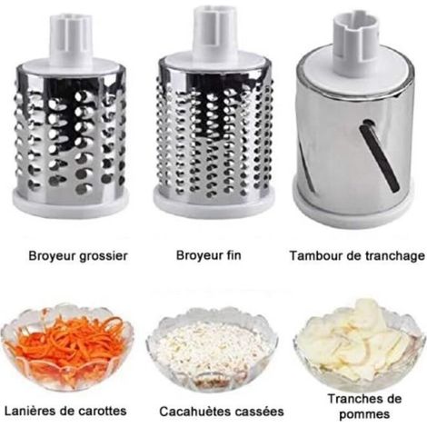 Cellfast – Mandoline manuelle multifonction avec 3 lames en acier inoxydable – Coupe précise de légumes, fruits et fromage – Pieds ventouses pour stabilité