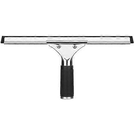 Raclette à vitres professionnelle avec lèvre en caoutchouc, manche long, pour salle de bain et douche, outil de nettoyage des vitres, noire, 25 cm (1/5)